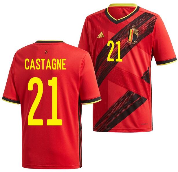 2020 EURO Belgium Home Kit Soccer Jersey Timothy Castagne #21